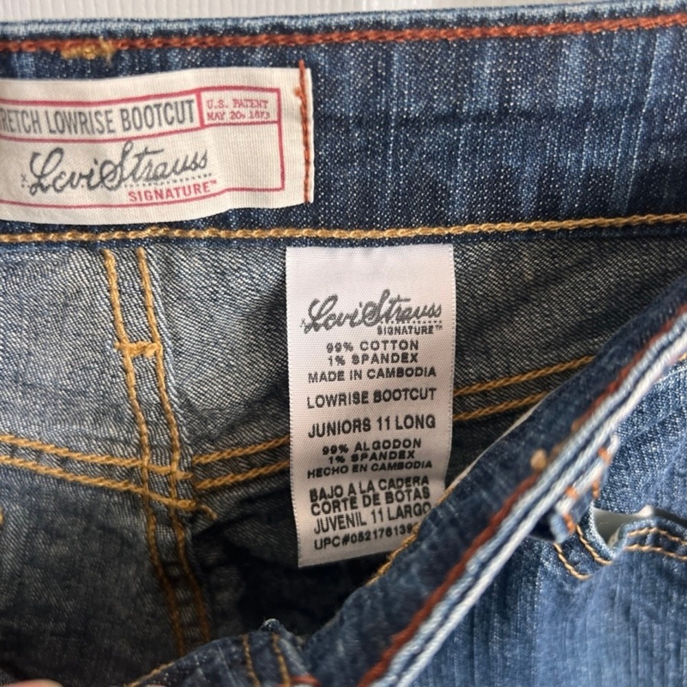 Levi‎ Strauss Signature Stretch Low Rise Bootcut Jeans Juniors Size 11 Long - Picture 5 of 10